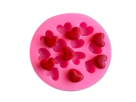 Molde silicona 12 mini corazones